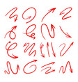 hand drawn arrows set on a white background vector image