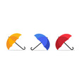umbrella red blue yellow icon isolated cut out vector image vector image