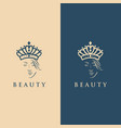 beauty woman fashion logo abstract set vector image