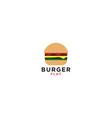 burger logo design template vector image vector image