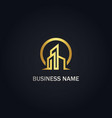 modern building realty gold logo vector image