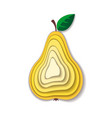 paper art pear vector image