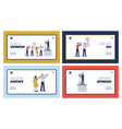 public demonstrations landing pages with cartoon vector image vector image