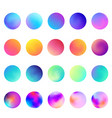 rounded holographic gradient sphere set vector image vector image