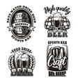 set beer on white background vector image