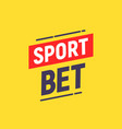 sport bet logo icon live app football soccer vector image vector image