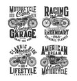 tshirt prints with off road bikes for racing club vector image