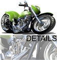cartoon motorcycle vector image