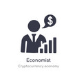 economist icon isolated from vector image