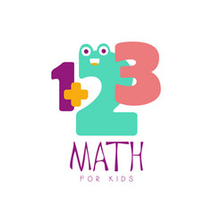 Science for kids logo set english physics math Vector Image