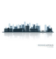 Minneapolis skyline silhouette Royalty Free Vector Image