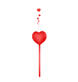 plastic hand clap toy in heart shape vector image