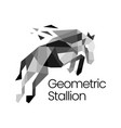 stallion horse geometric polygonal logo icon vector image vector image