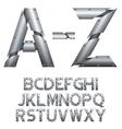 alphabet metal construction isolated on white vector image