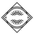 geometric label in vintage style hipster badge vector image