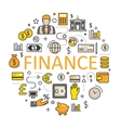 finance and money line art thin icons vector image