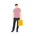man with shopping bag sales vector image vector image
