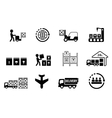cargo delivery set vector image