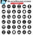 sport fitness circle white black icon set vector image vector image