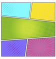 comic book page pop-art style colorful cartoon vector image vector image