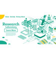 outline isometric research laboratory vector image