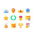 victory concept - set of flat design style icons vector image vector image