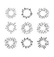 hand drawn firework star burst sunburst doodle vector image