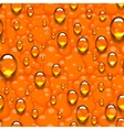 orange seamless pattern with water drops vector image