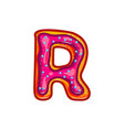 glazed cookie alphabet vector image vector image
