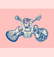 guitar and sign horns for jazz festival vector image vector image