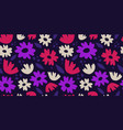neon daisy flower seamless pattern vector image