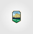 yosemite national park logo outdoor design vector image vector image
