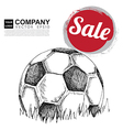 poster design of soccer football vector image