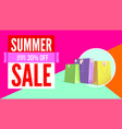summer sale flat design poster selling ad banner vector image