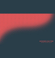 checker halftone pattern smooth curve border red vector image
