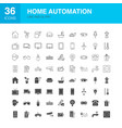 home automation line web glyph icons vector image