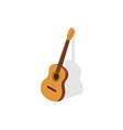isometric classical acoustic six-string guitar vector image