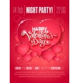 valentine day flyer vector image vector image