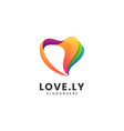logo lovely gradient colorful style vector image