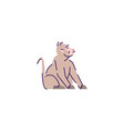 monkey look up semi flat rgb color vector image