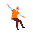 old man falling back senior slip and fall down vector image