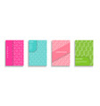 set of bright decorative posterscards vector image