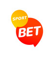 sport bet logo icon live app football soccer vector image vector image