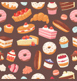 sweet pastry seamless pattern vector image vector image