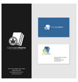 book cannabis logo with business card template vector image