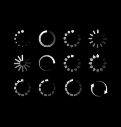 Loader icon circle button load sign symbol Vector Image