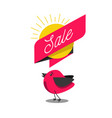 early beard sale with pretty cartoon vector image