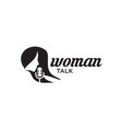 woman voice or singer logo design template vector image vector image