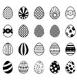 happy easter eggs outline vector image vector image
