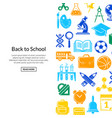 back to school stationery background vector image